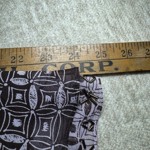 New 100% silk vintage Valerie Stevens skirt size 10 29”beading boho pattern - Picture 8 of 8